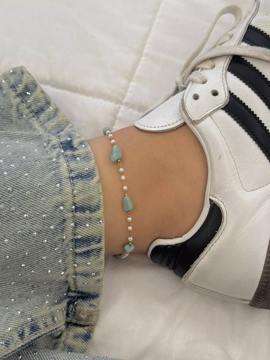 Turquoise stone anklet  image
