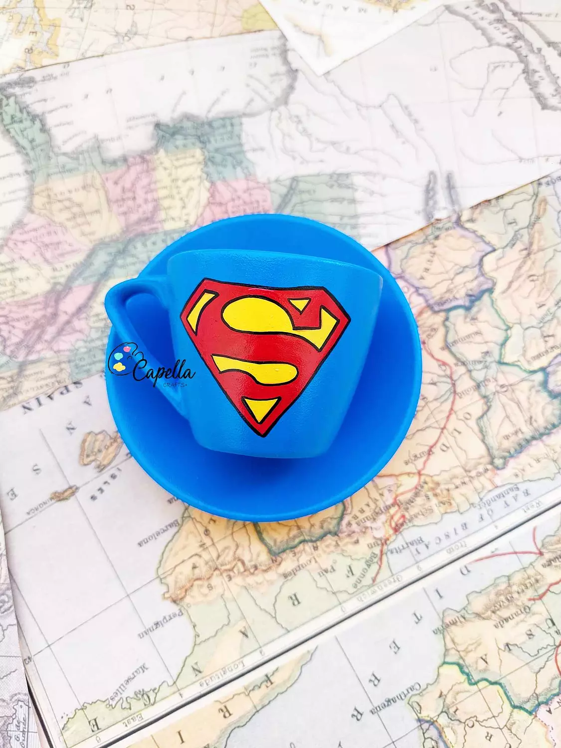 Blue superman cup image