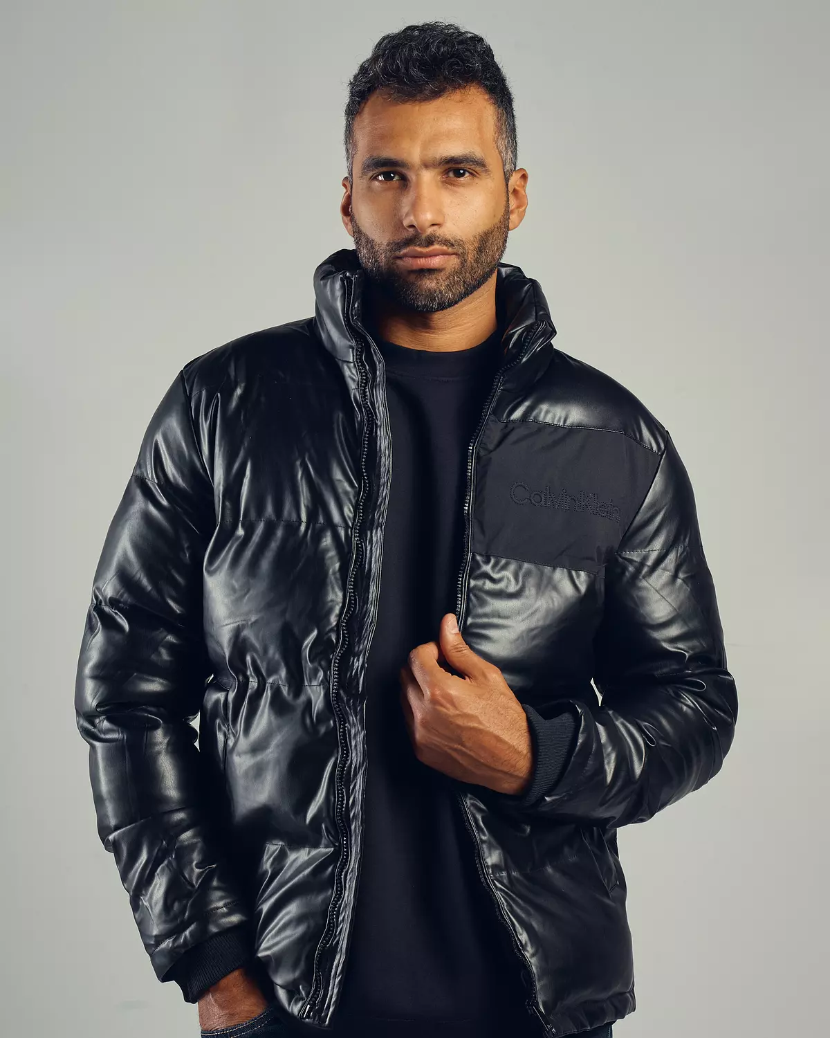 Calvin Klein Leather Puffer Jacket  image