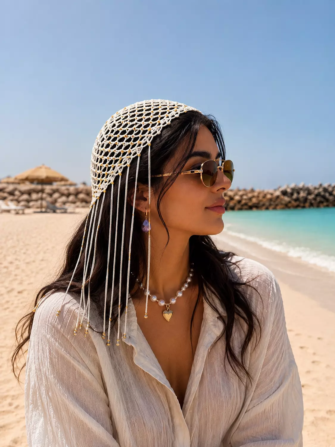 White statement gold image