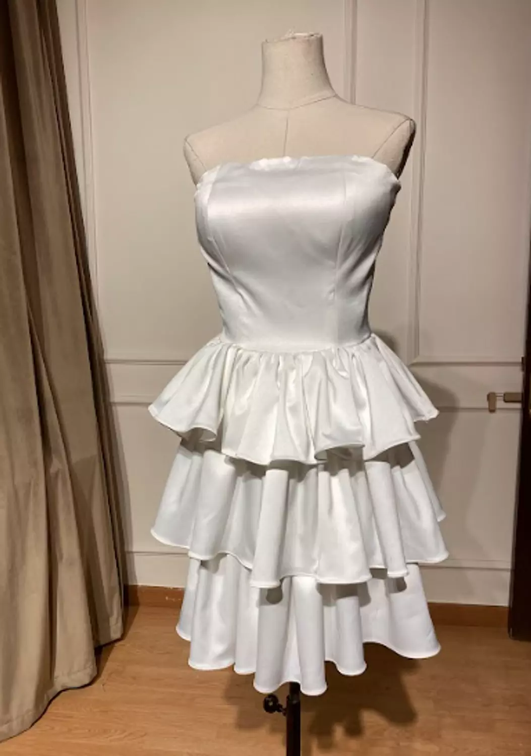 White Short Ruffles  1