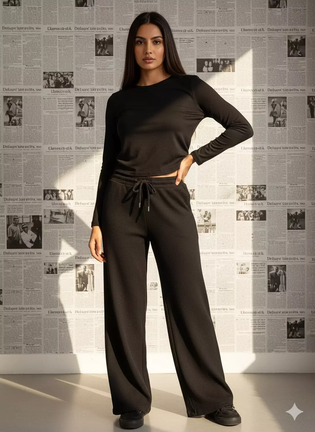 Black Wool Pants image