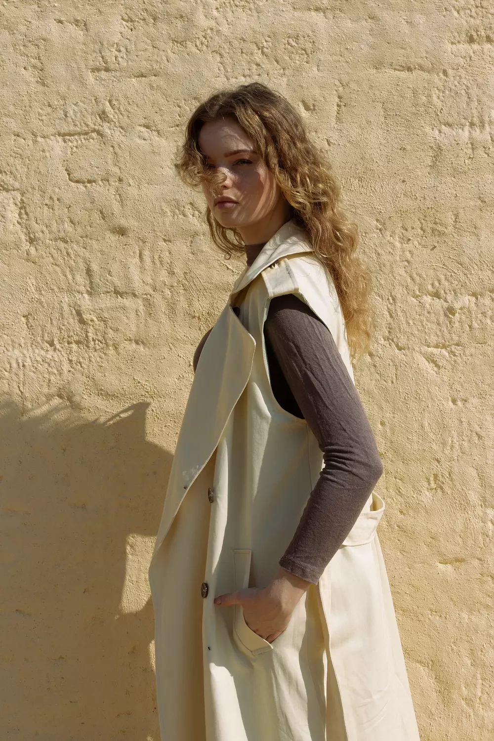 Convertible Trench Coat - butter yellow 8