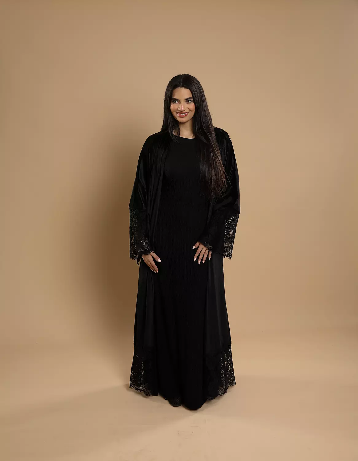 Qahwa Turkey Lace abaya 1
