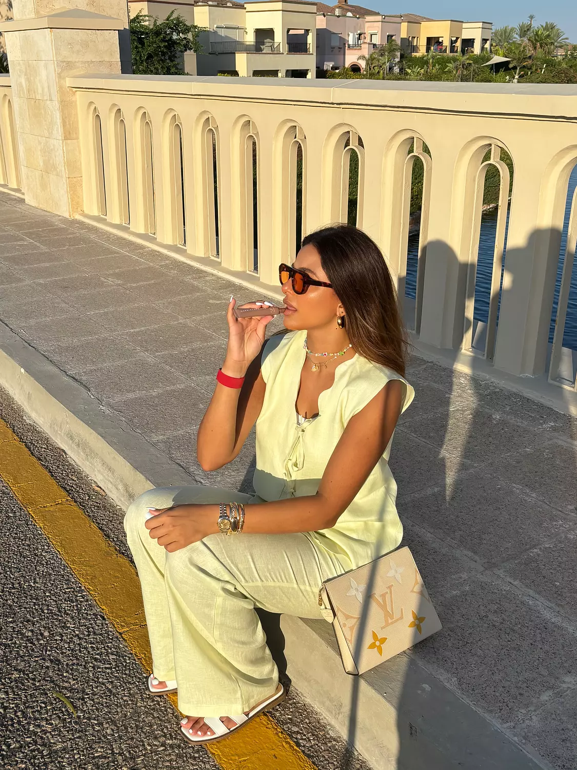Butter Yellow Darted Pants  2