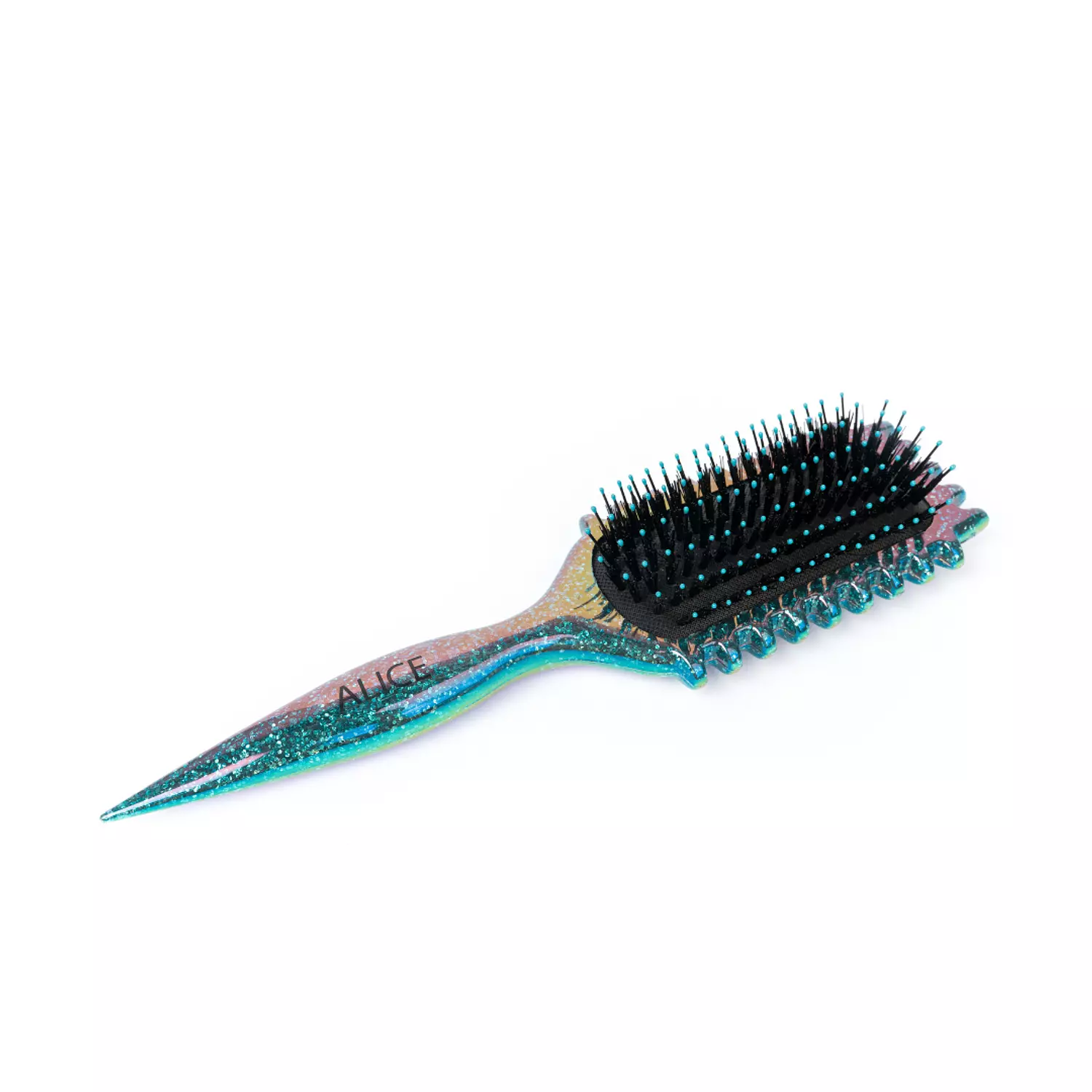 Glitter curly brush Green image