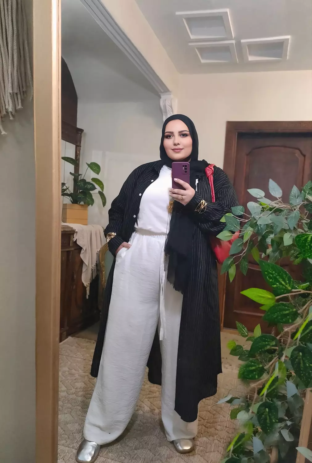 Essential linen pants ( in white ) hover image