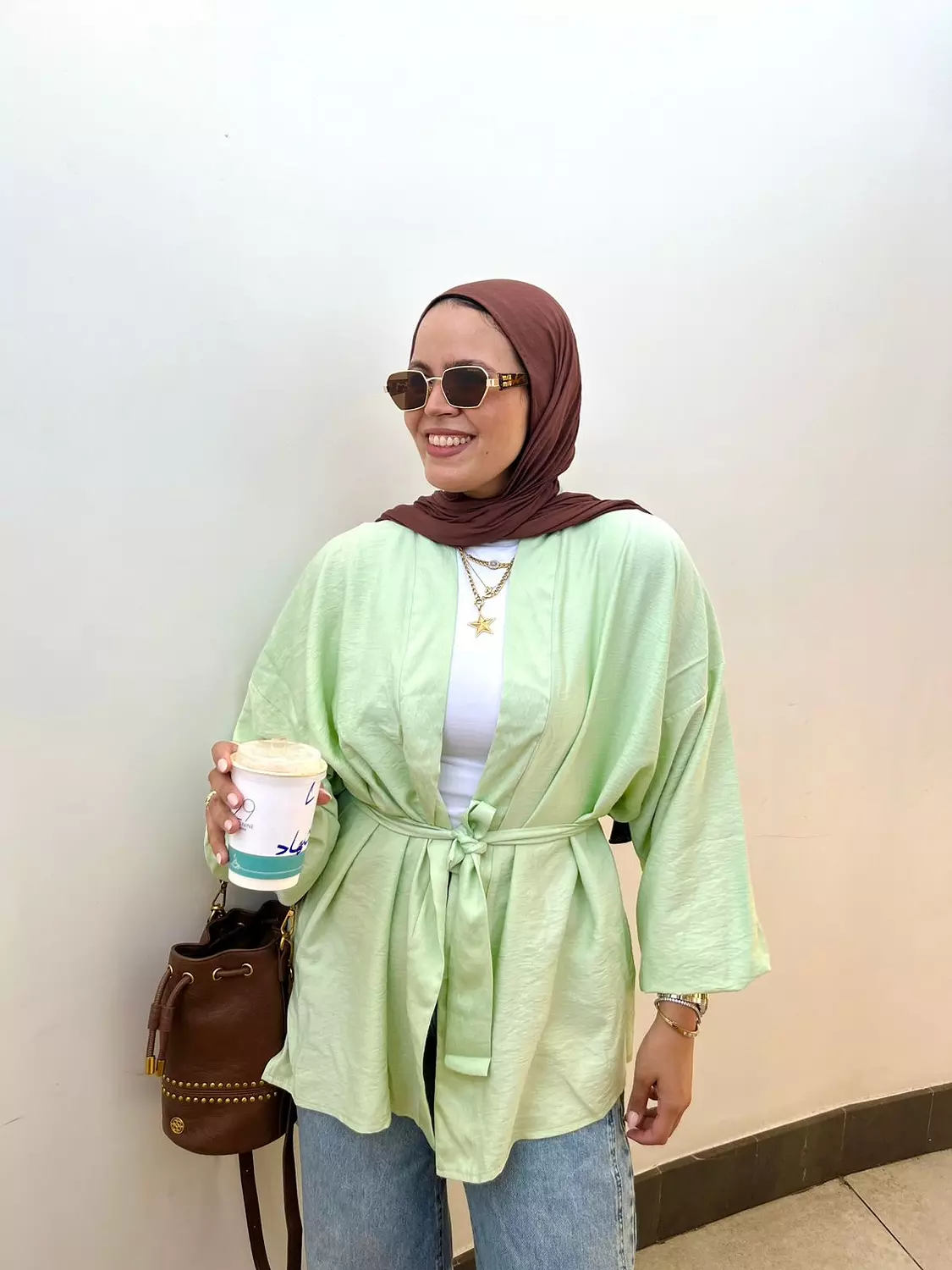 Mint linen cardigan image