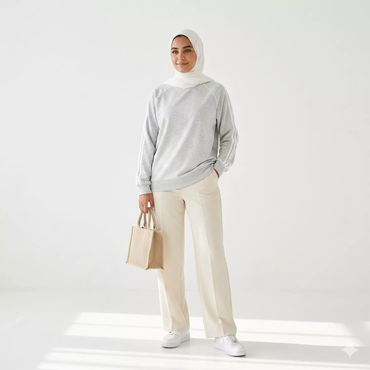 3-Stripe Oversized Sweatshirt 3