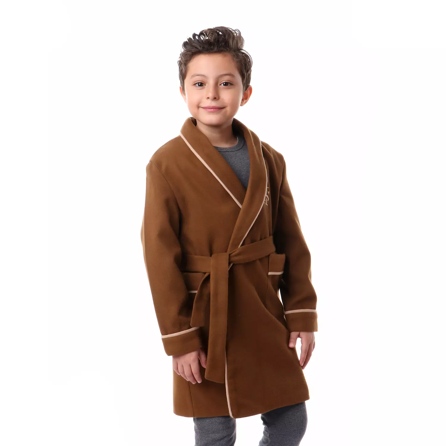 Shorto Kids Winter Robe - Brown - 2462 hover image