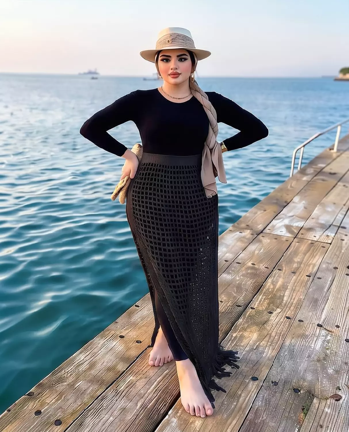Crochet Fringe Maxi Cover Skirt 3