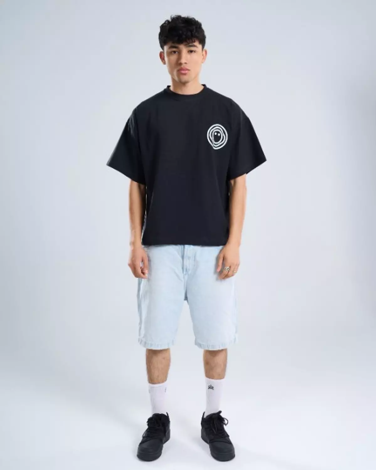 Oversized black tee 3 hover image