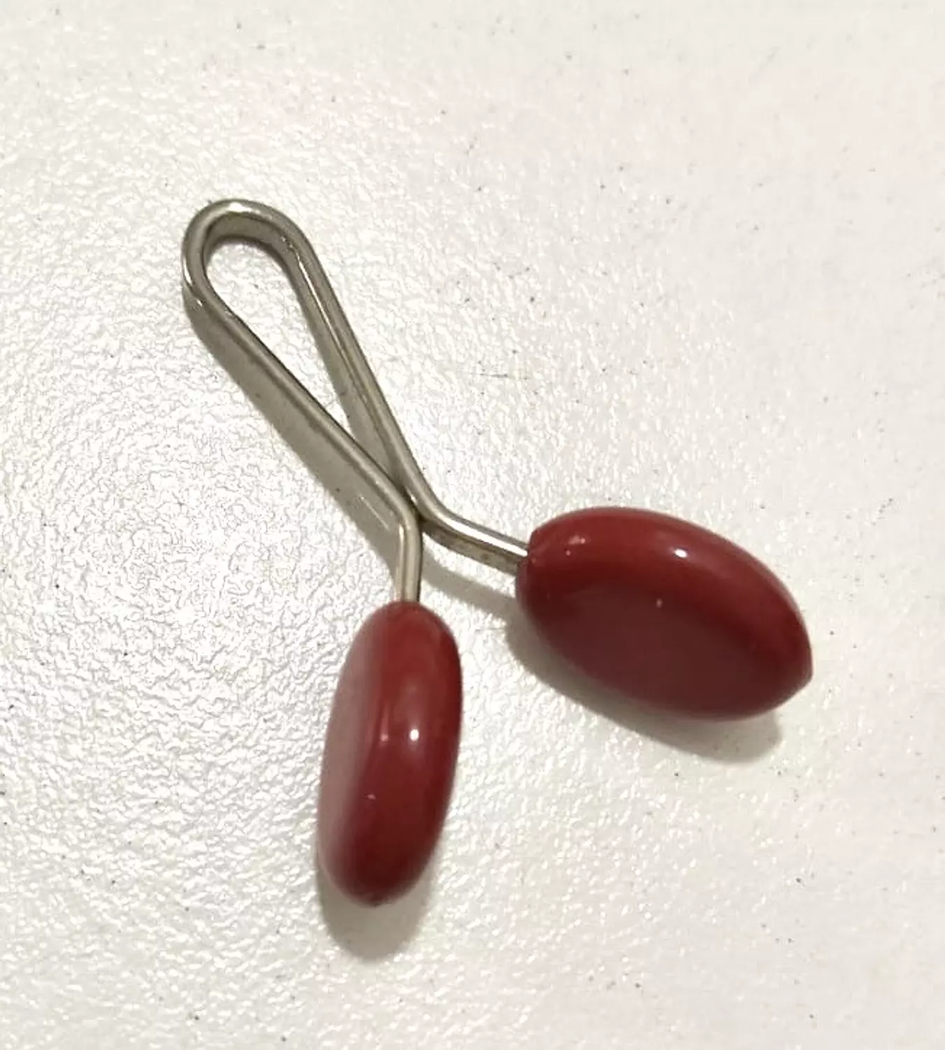 Wide Oval Pin -Red image