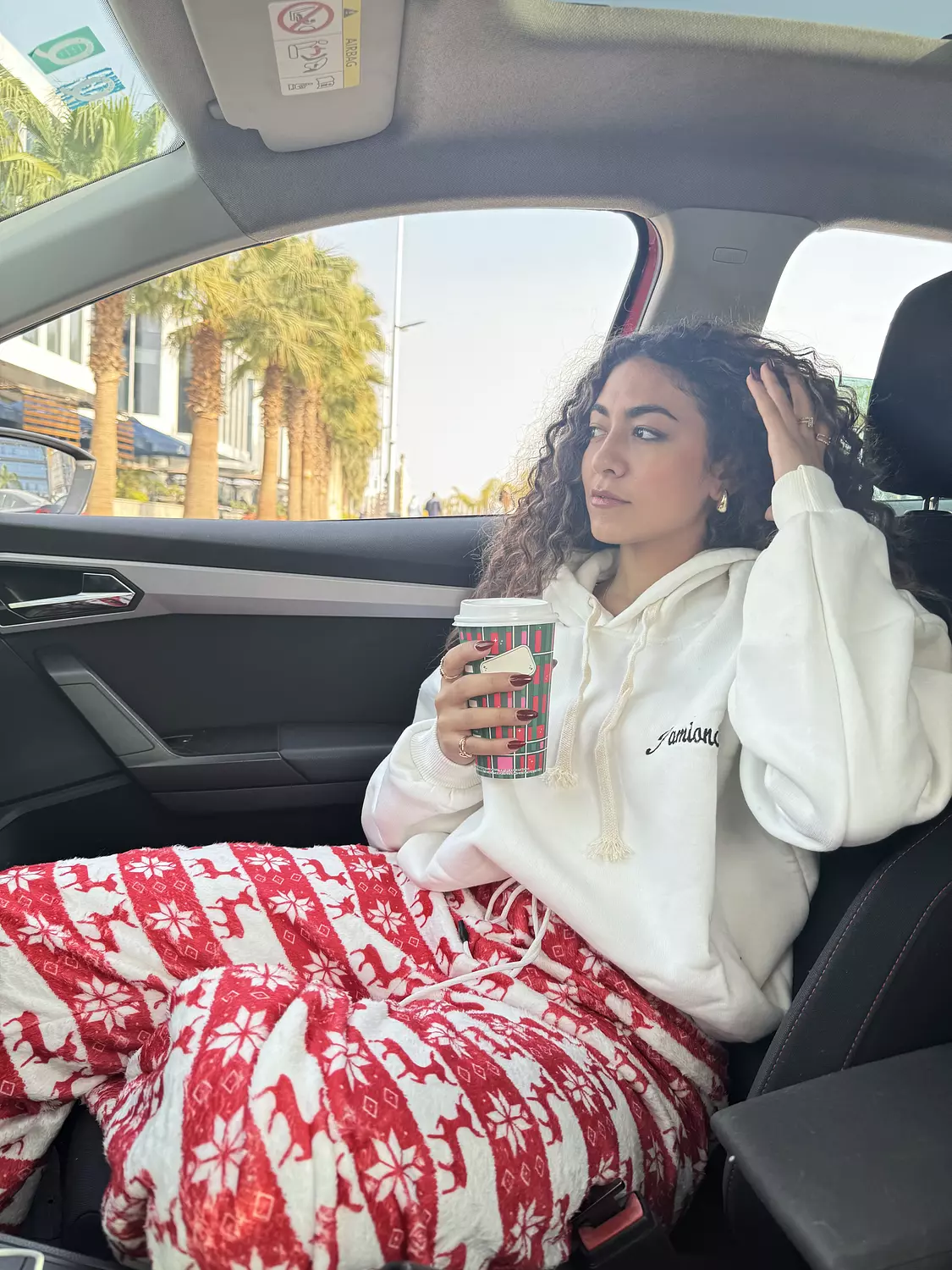 Red Christmas pants image