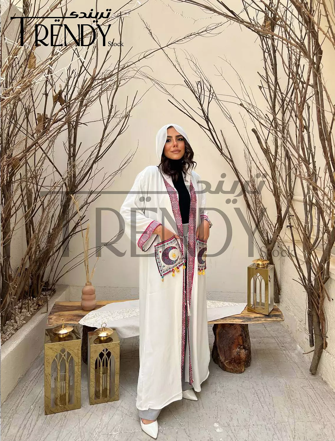 Ramadan kaftan with Indian embroidery image