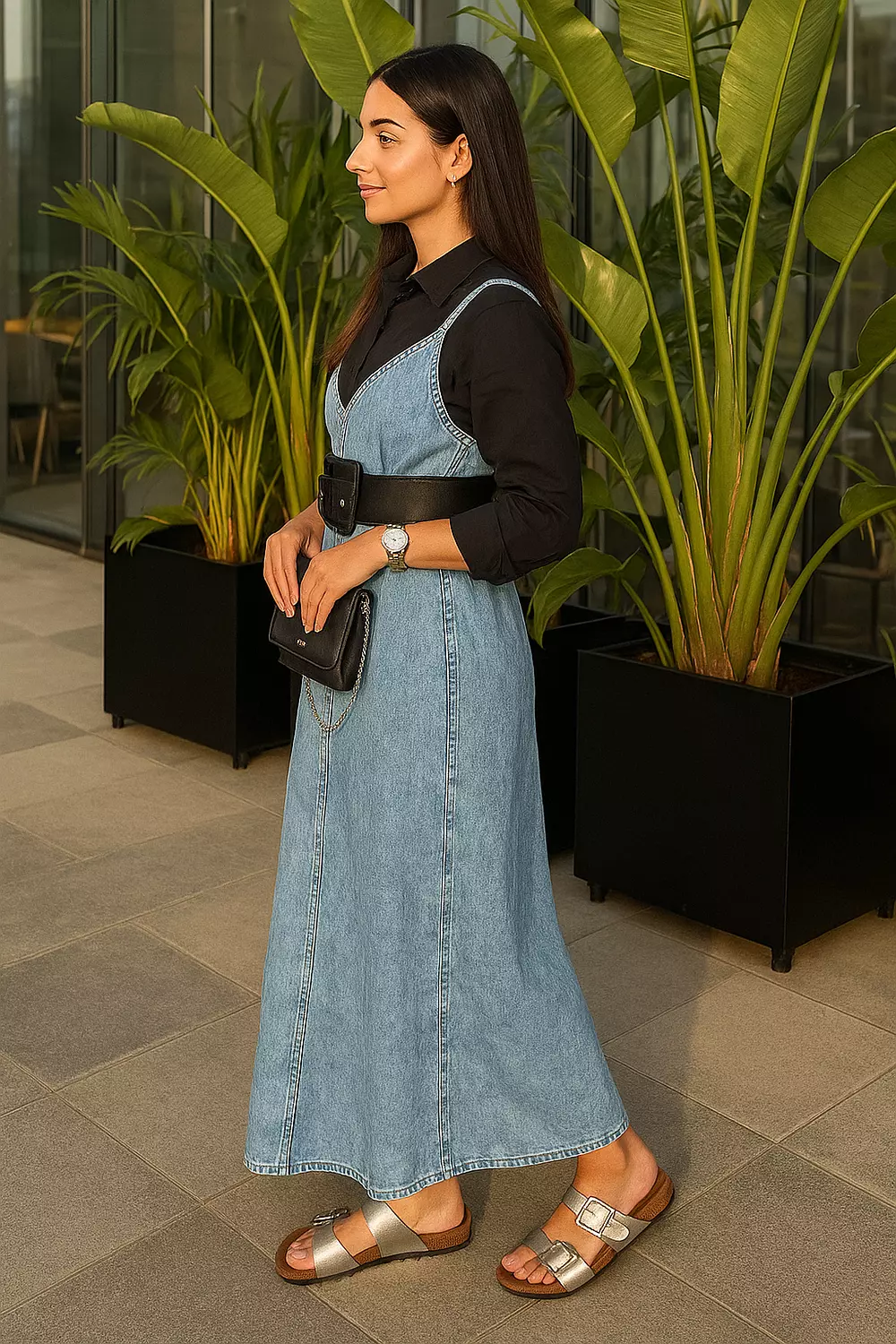 Denim Drift Dress hover image