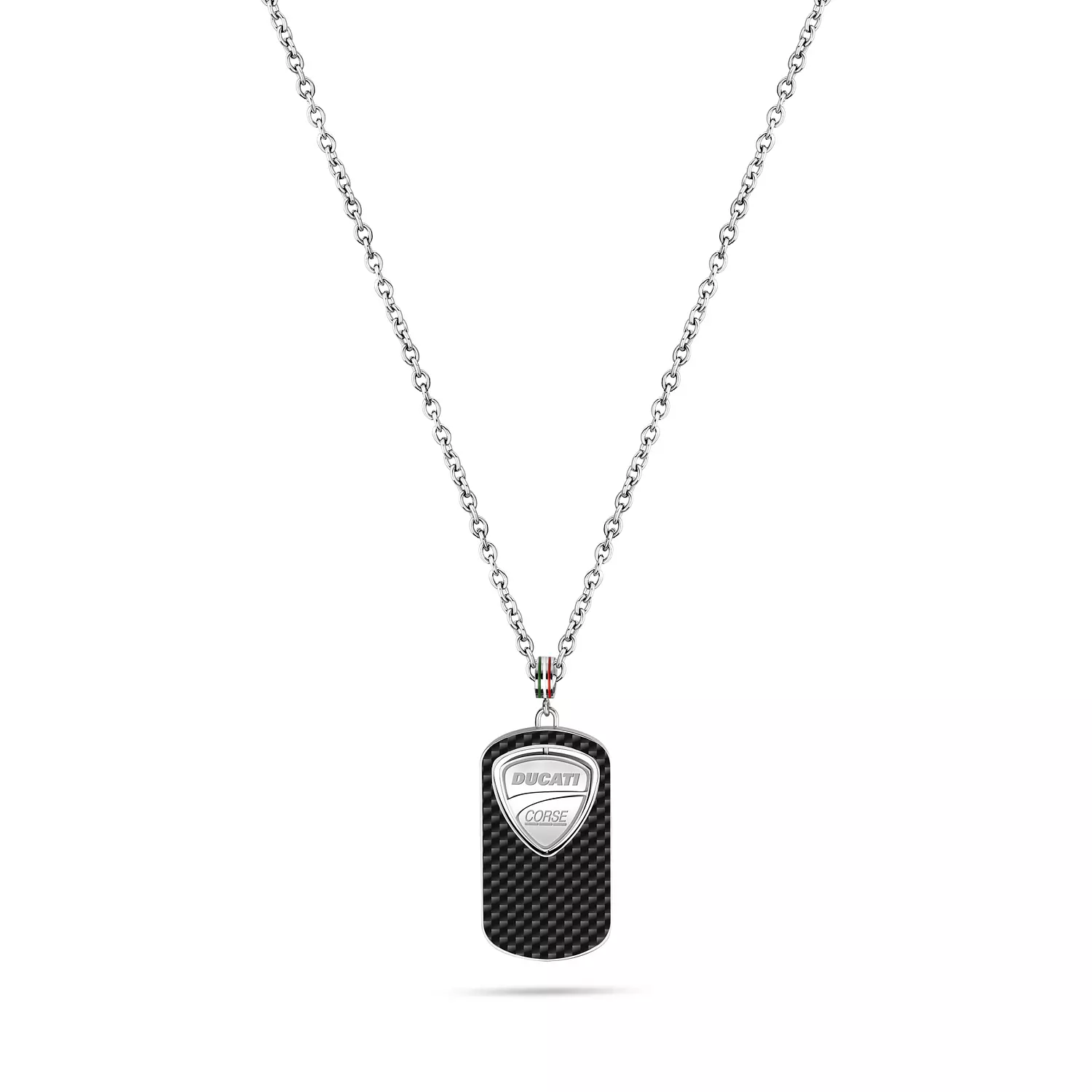 Ducati - DTAGN2137601 - TARGA Stainles Steel CABLE CHAIN WITH CARBON FIBER NECKLACE 1