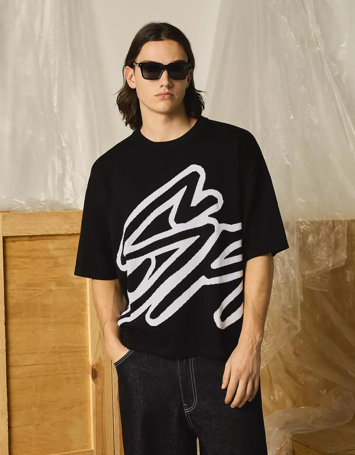 BERSHKA SHORT SLEEVE PRINT T-SHIRT 1