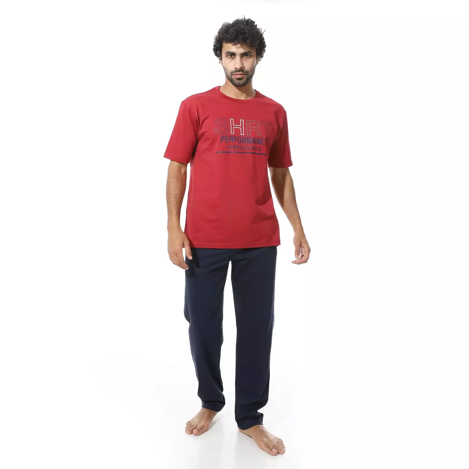 Men Printed Training Short Performance - 2685 - Maroon image