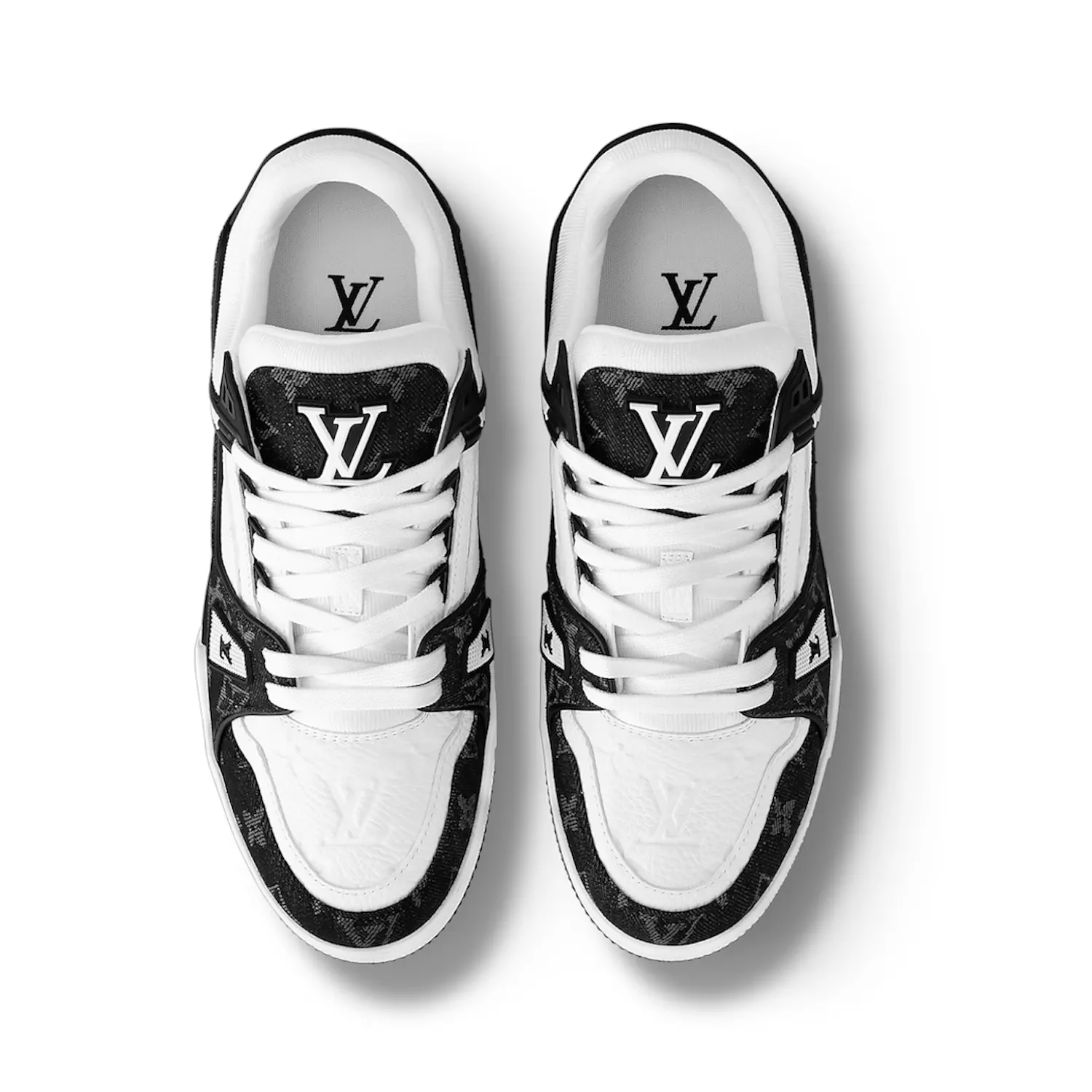 LV Trainer sneaker in Black denim 3