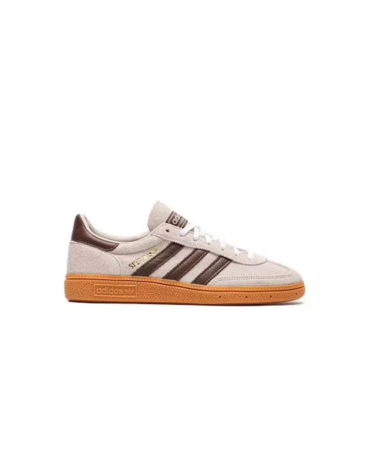 Adidas Handball Spezial sneakers in an off-white and dark brown suede image