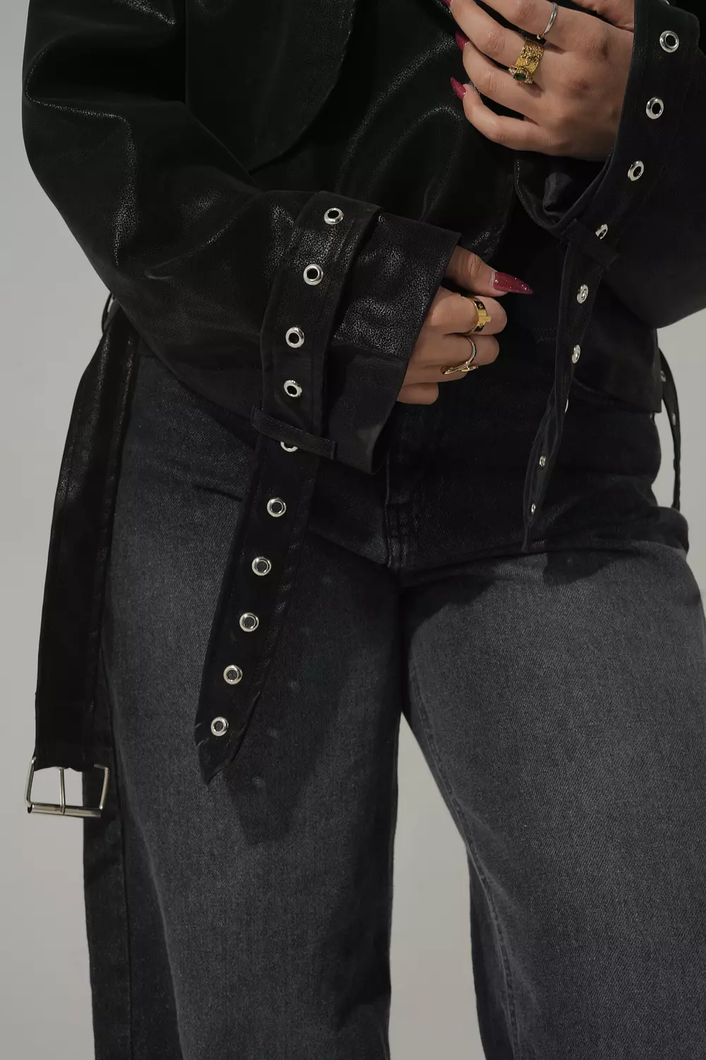 Noir Belted Jacket 5