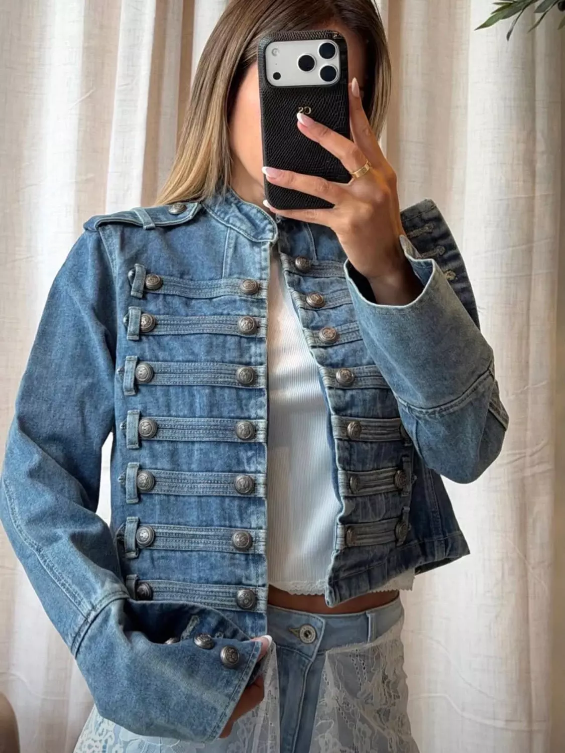 Trendy denim jacket image