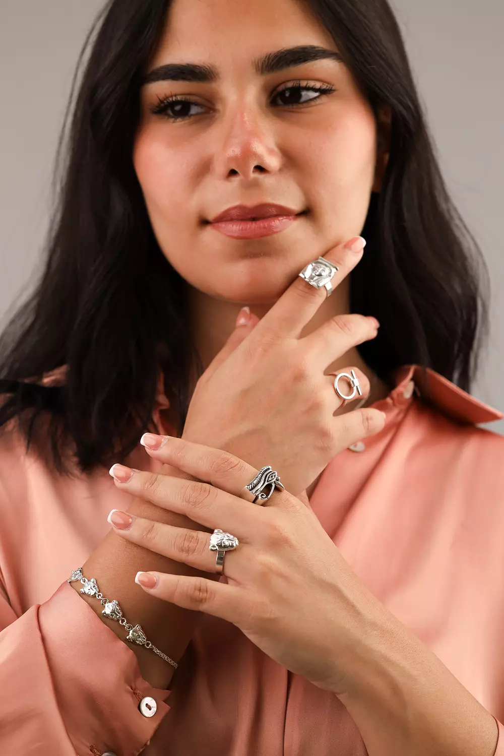 Horus eye chunky ring hover image