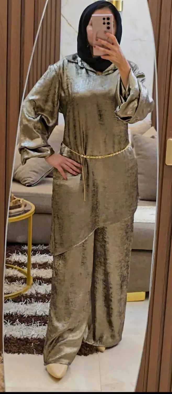 Suit metalic with belt 6