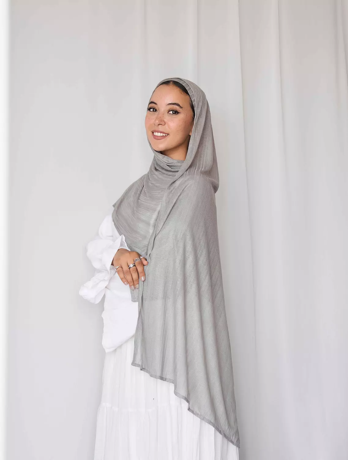 Light Grey Kuwaity With Bandana hover image