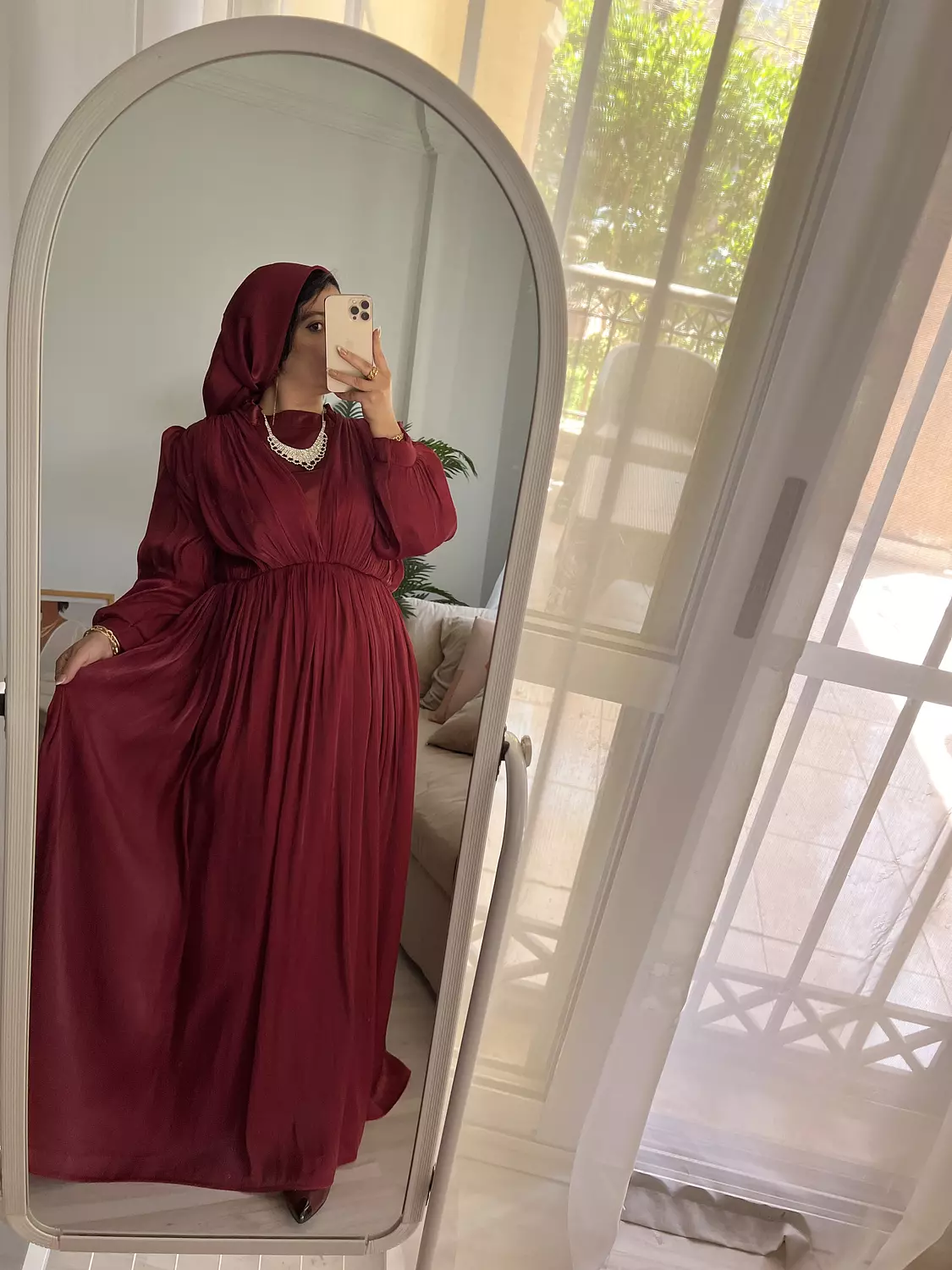 Burgundy dress 2