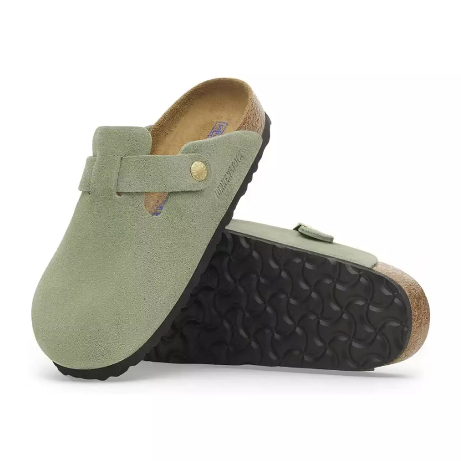 Birkenstock Boston Soft Footbed – Suede Green Tea 3