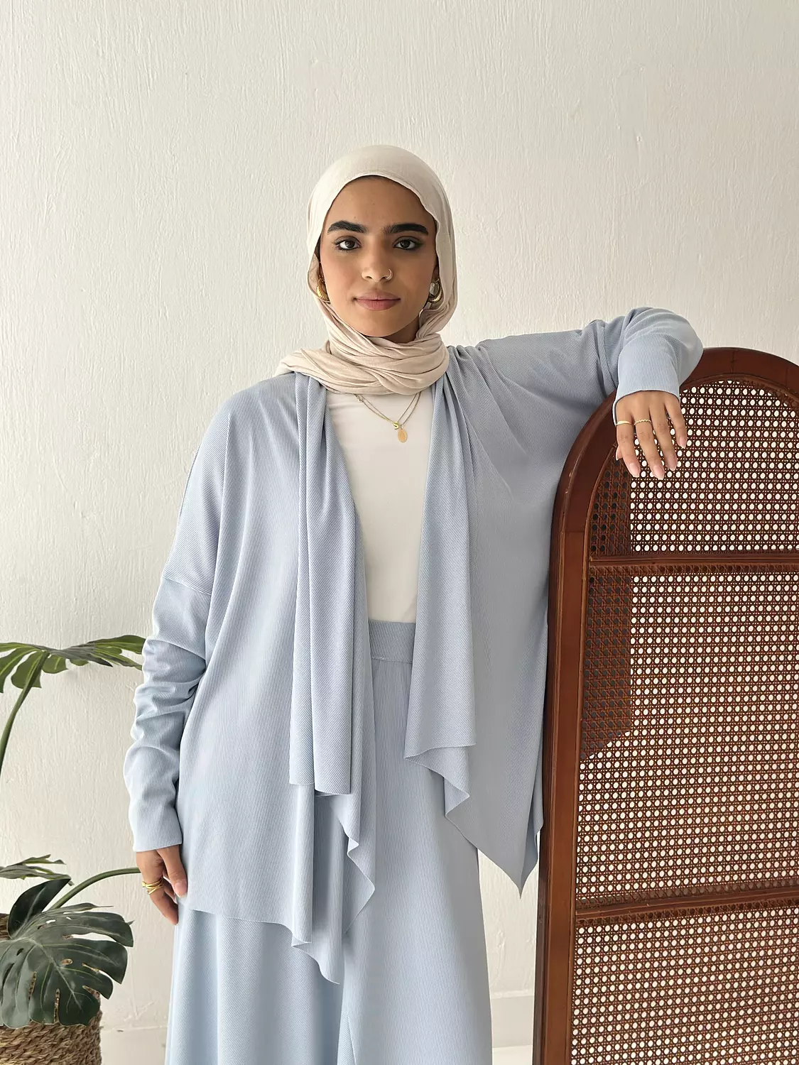 Elegance In Motion Skirt Set In Baby Blue 4