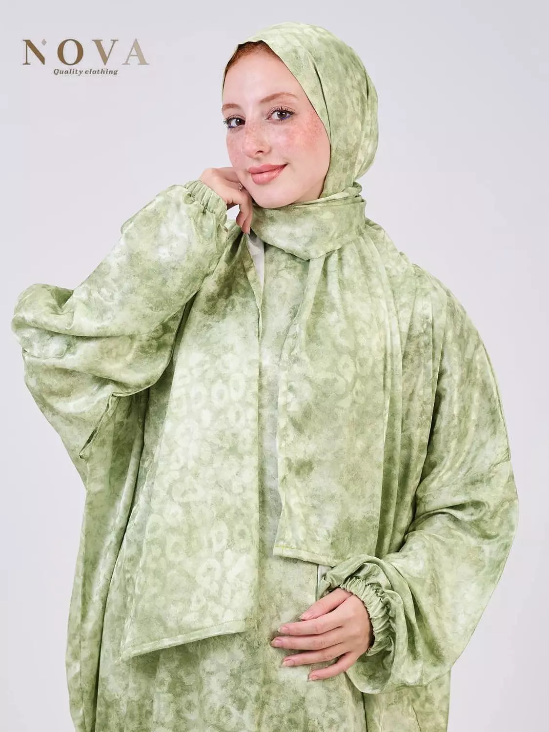 Sage Green Printed Jacquard  2