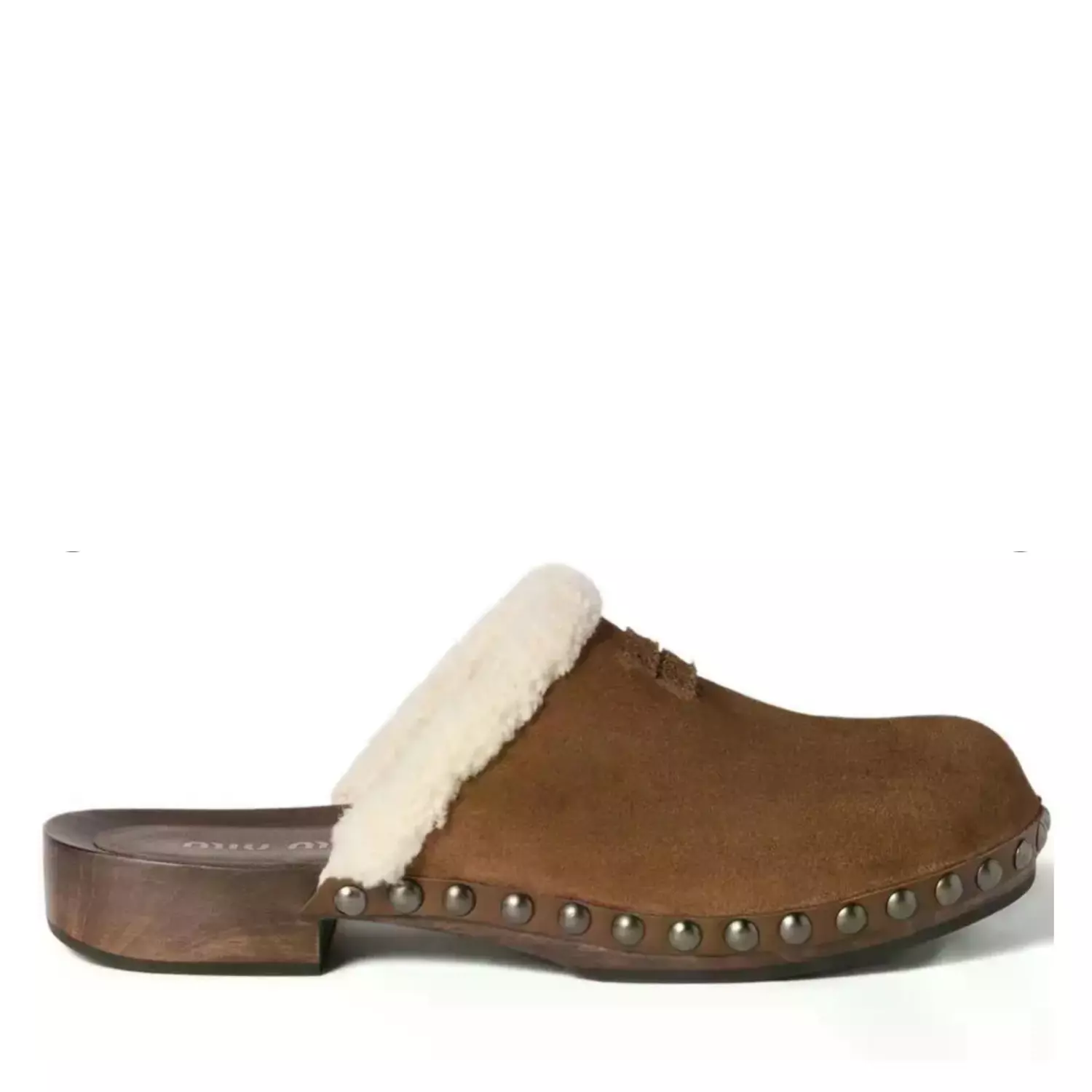 MIU MIU  Suede Mules - BURNT CEDAR image