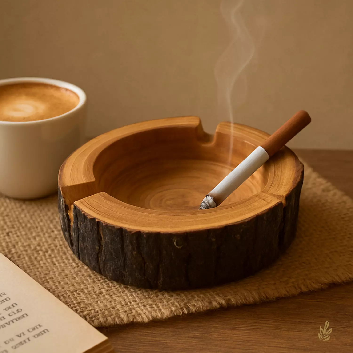The log ashtray image