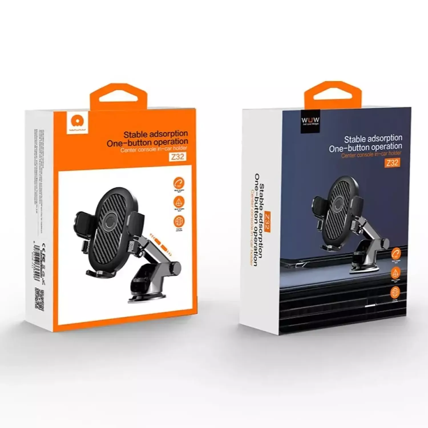 Car Phone Holder - Secure Mounting and 360-Degree Rotation - Easy Installation - WUW Z32 8