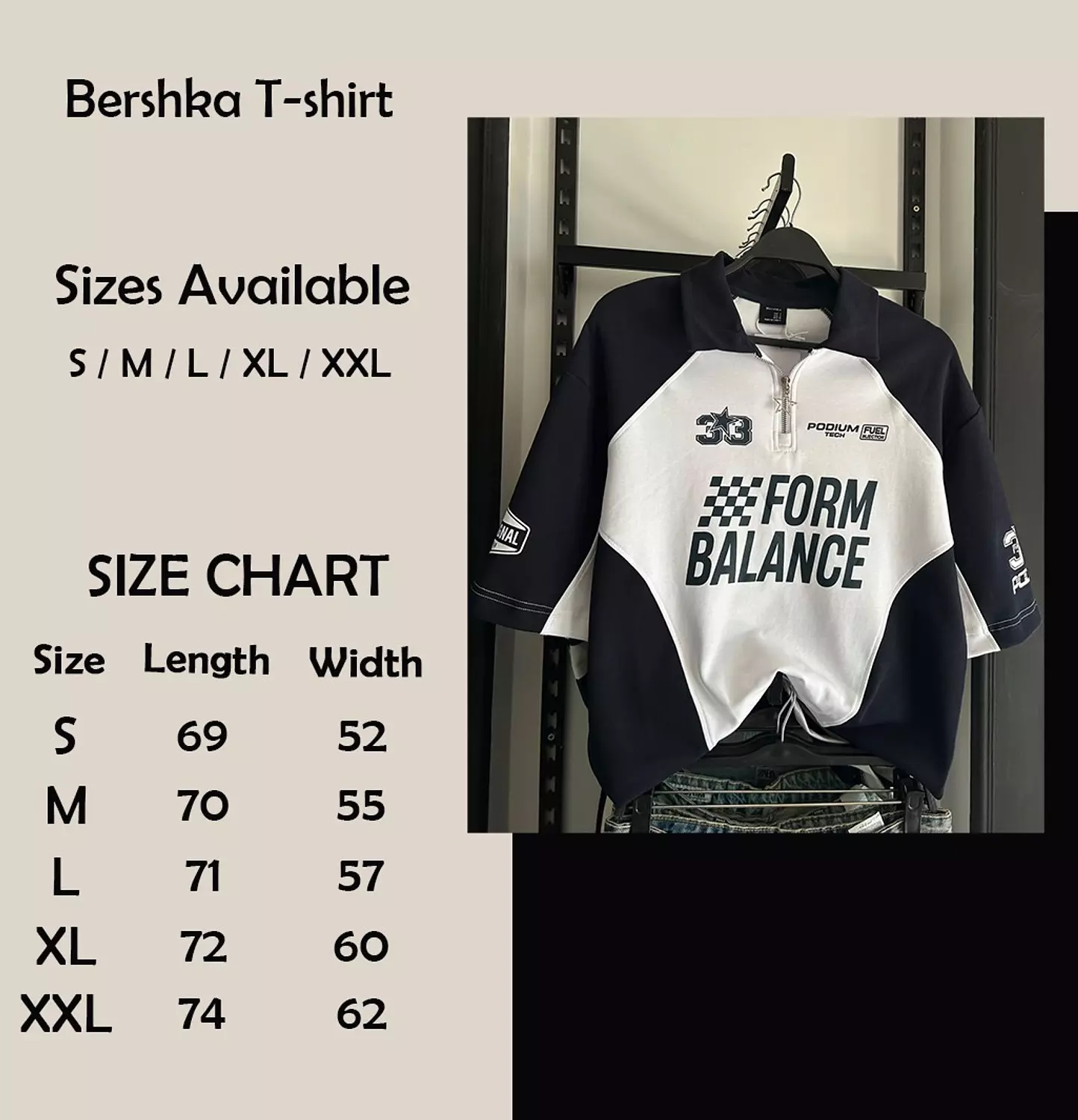 BERSHKA INTERLOCK RACING POLO SHIRT 8