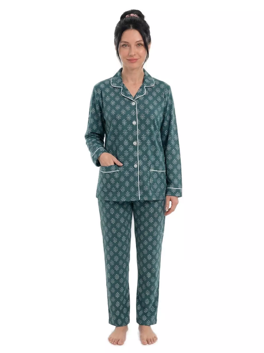 Women Summer Classic Lycra PJ - 2535 - Dark Turquoise image