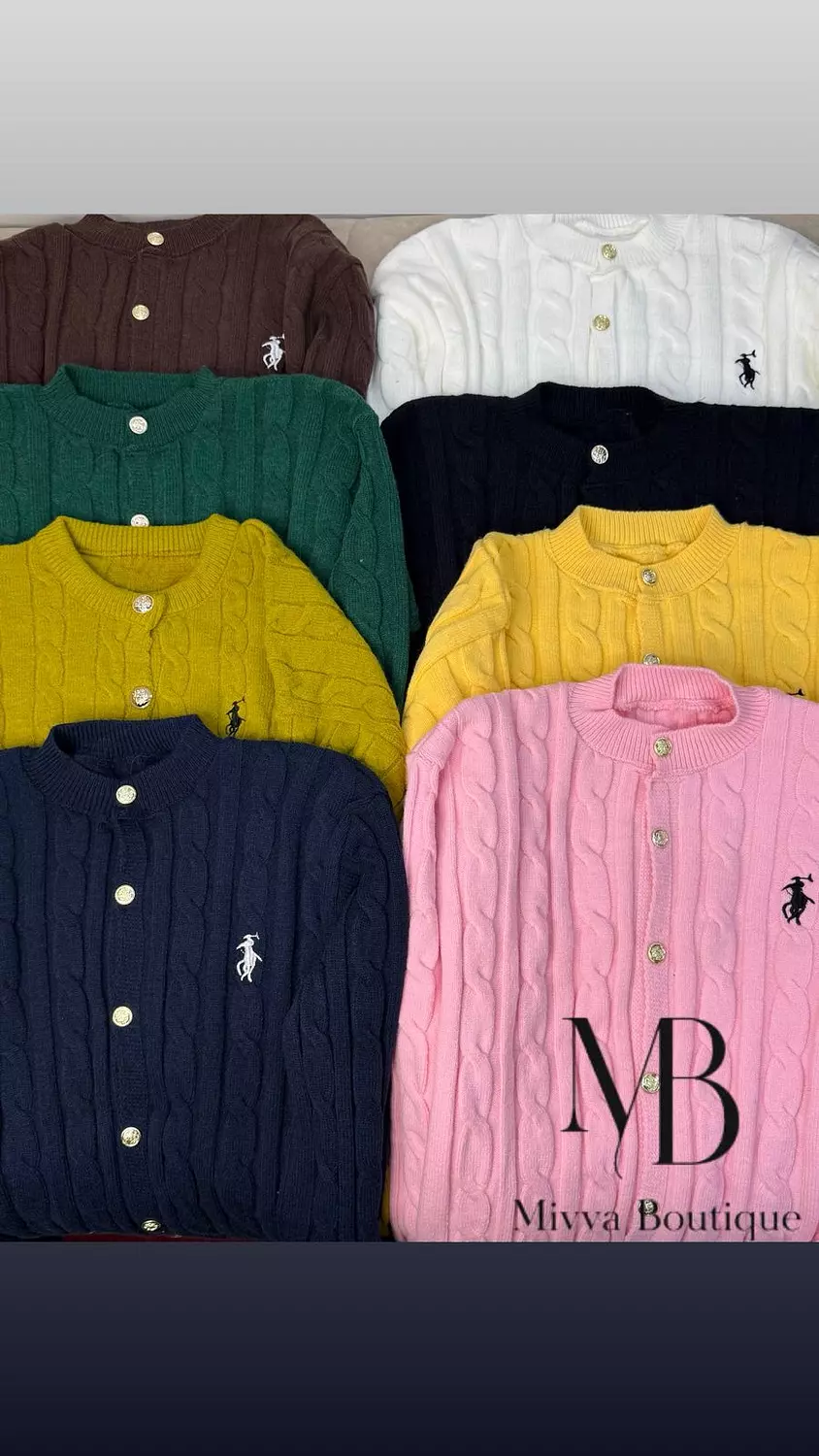 Soft Polo-Embroidered Cardigan * 3