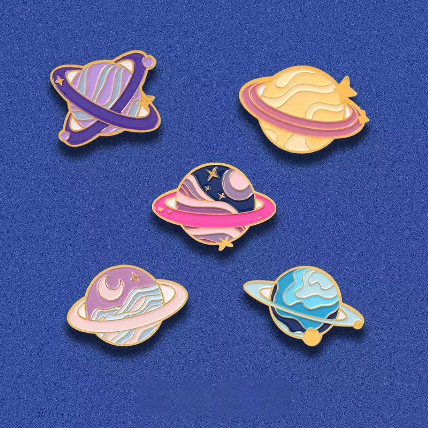 Planets Metal Pin image