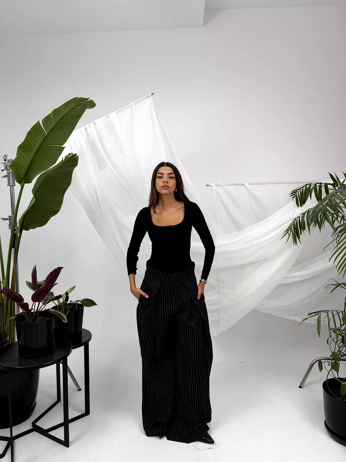 Stripped Tailored Pants 11