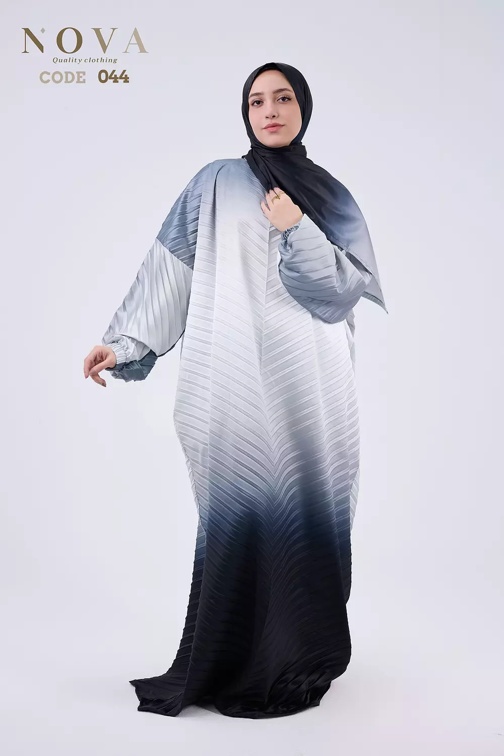 Black Gradient Pleated image