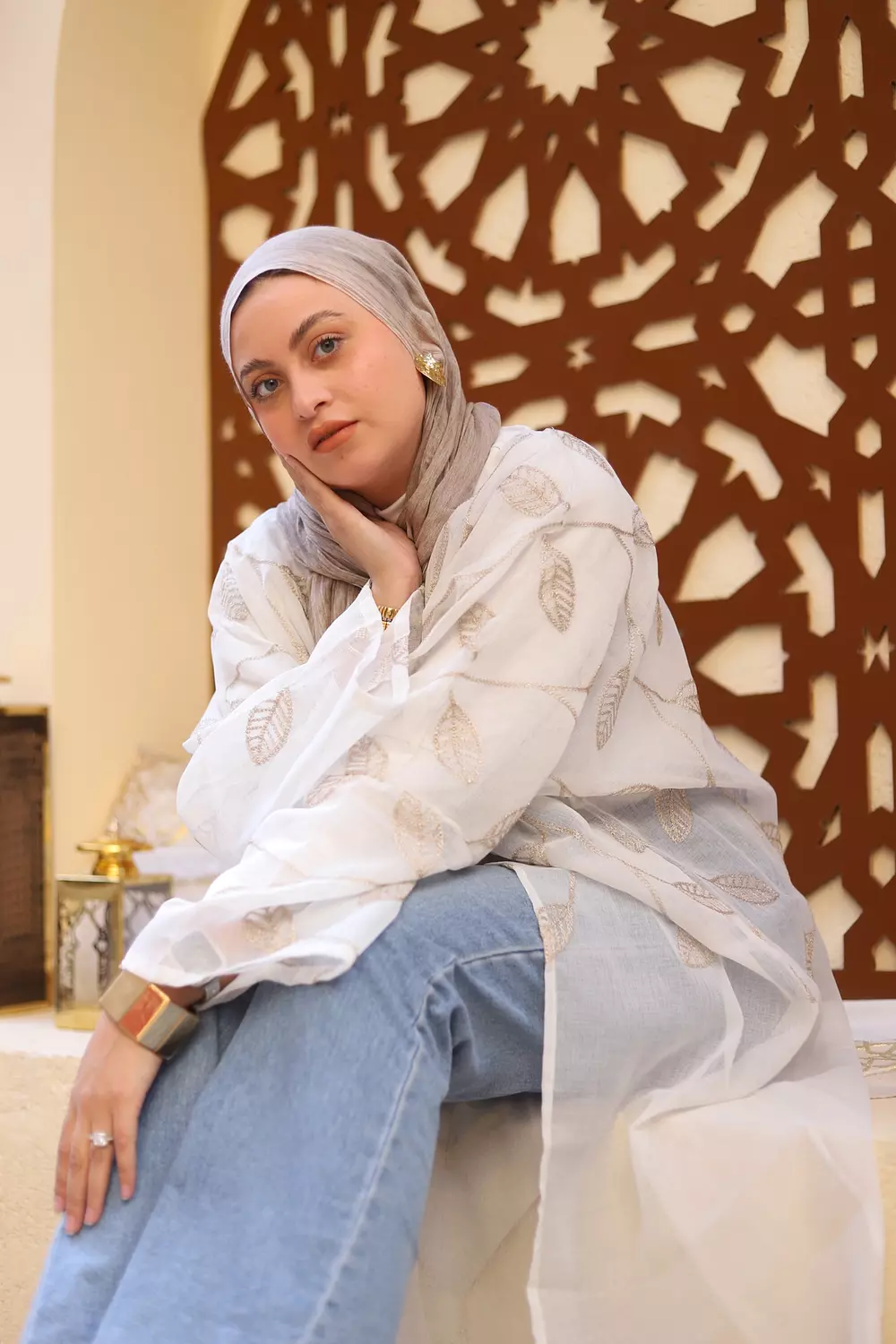 Leaves Linen Kaftan  image