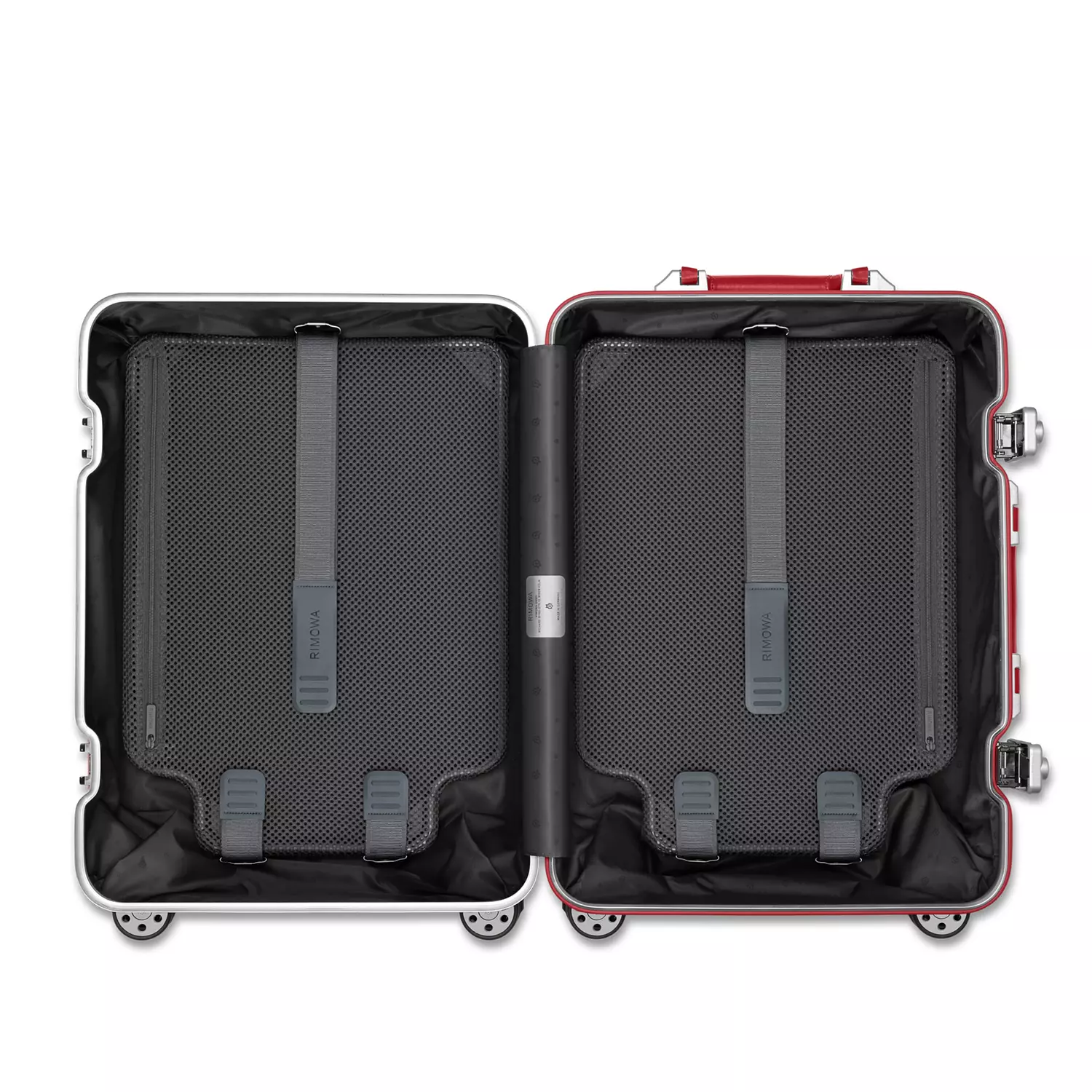 RIMOWA Original Cabin Twist suitcase in silver with red accents 5