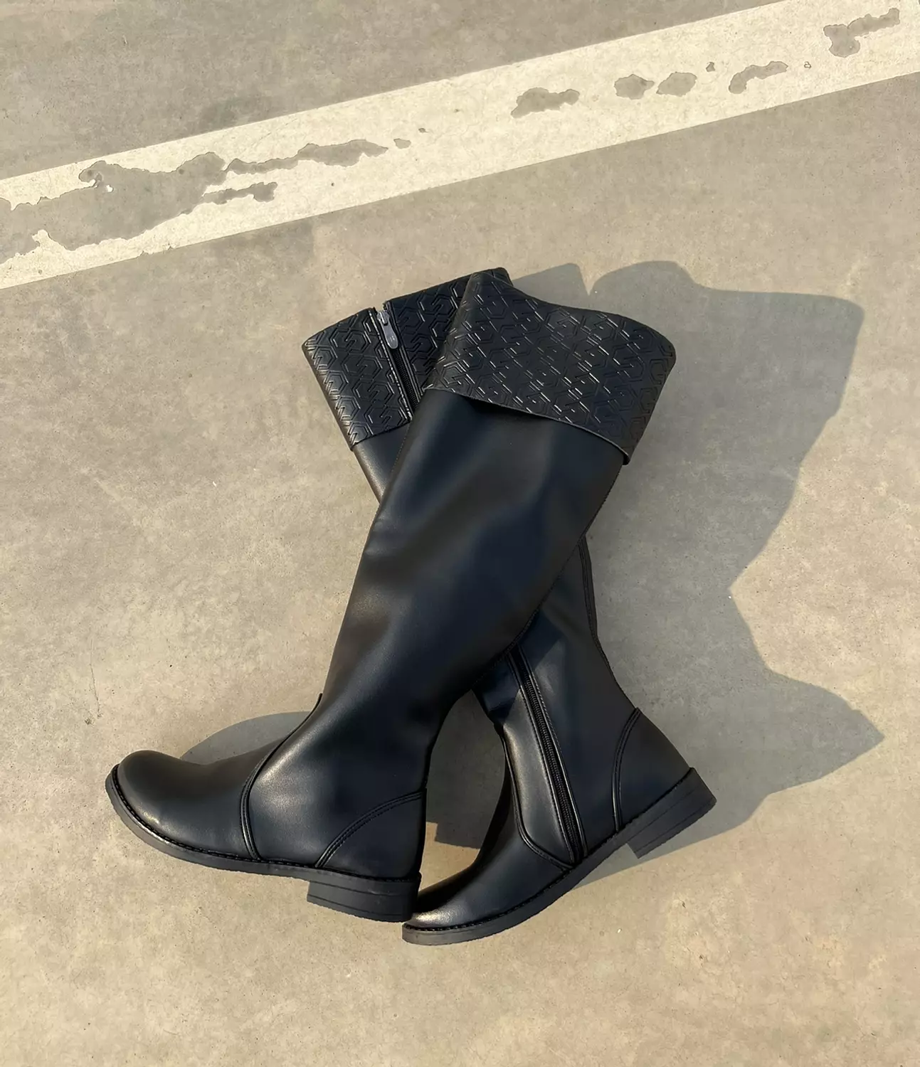 Cocan monogram long boots hover image