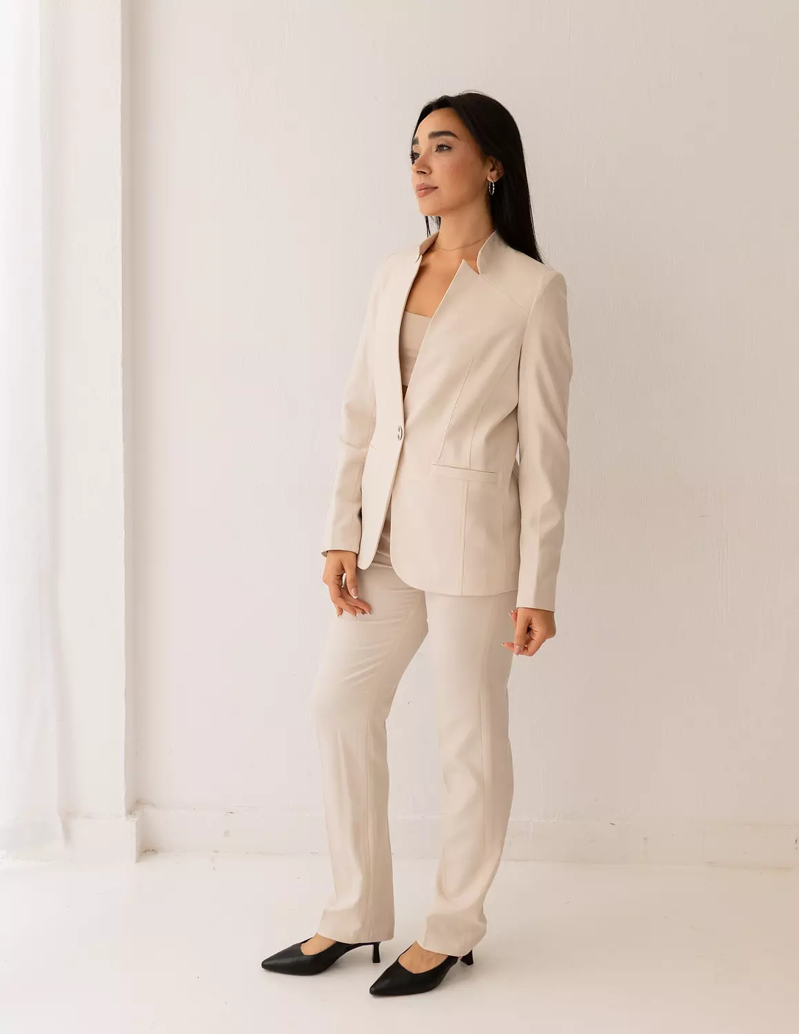 Soft Cream straight pants  5