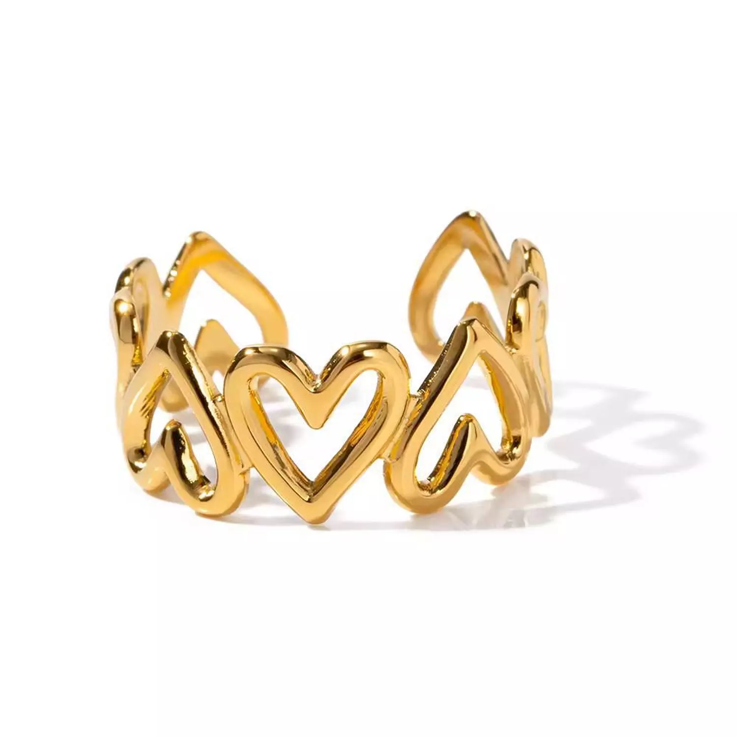  Gold Heart ring  1