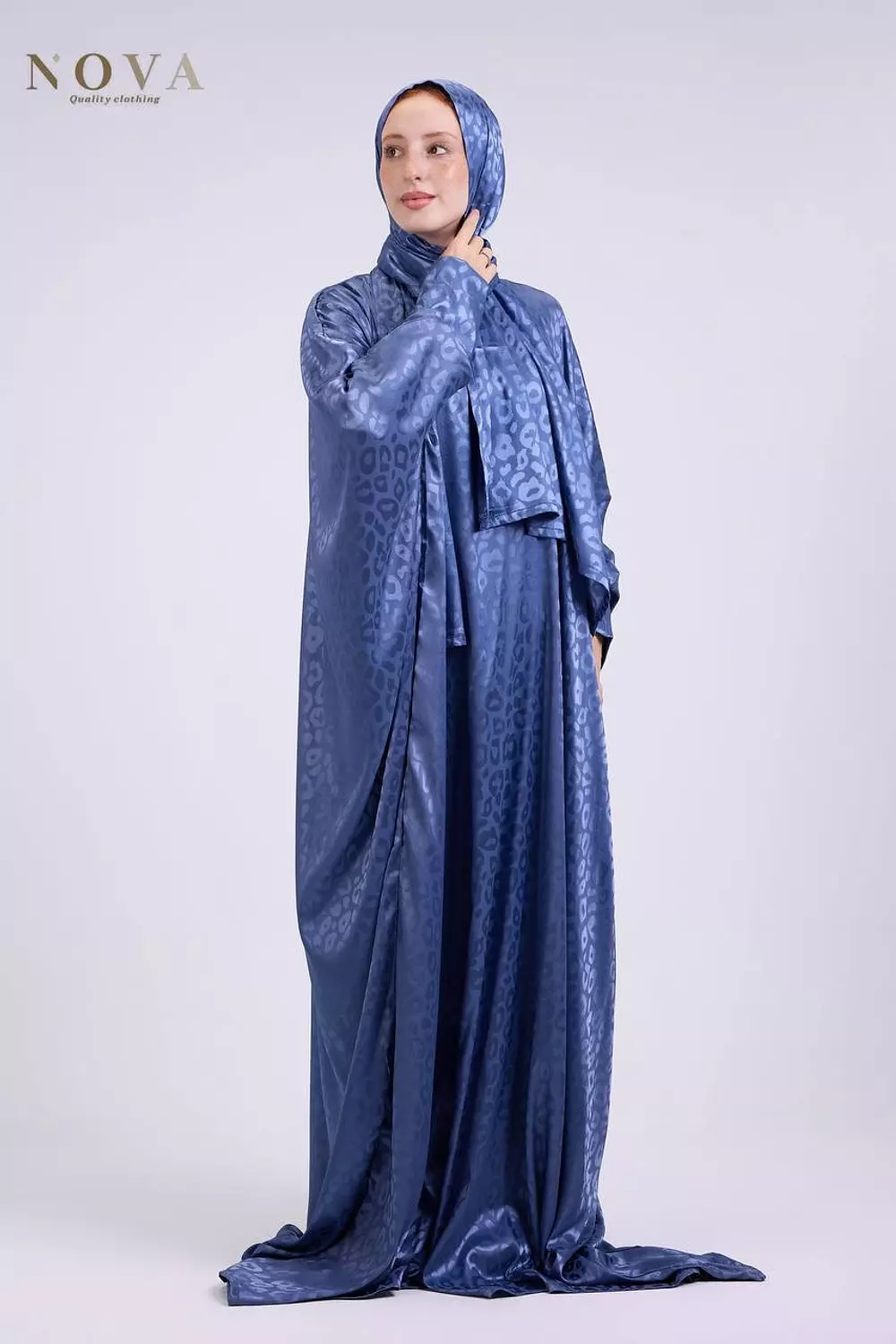 Dusty blue butterfly Jacquard image