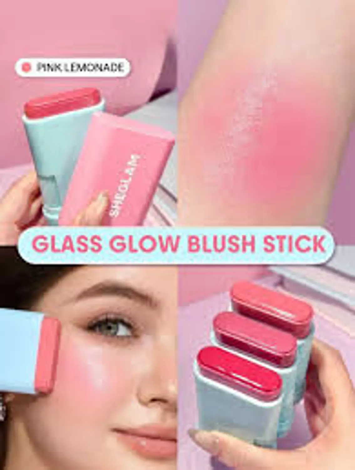 SHEGLAM Glass Glow Blush Stick-Pink Lemonade image